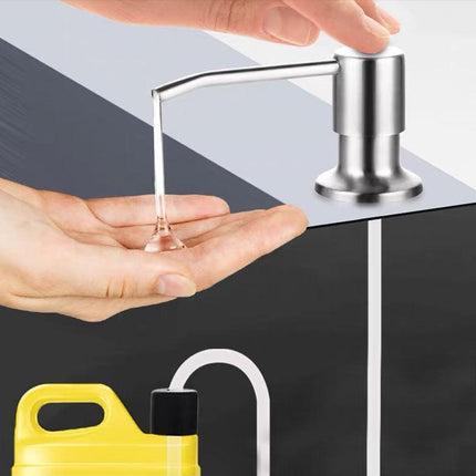 Stainless Steel Sink Soap Dispenser Extension Tube Kit Kitchen Sink Pumps Hand - Aimall