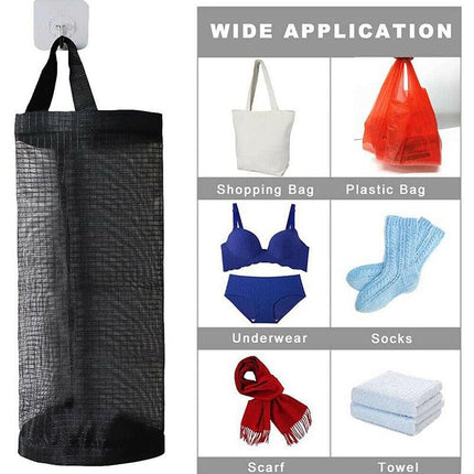 Hanging Holder Tash Mesh Storage Organizer Garbage Bags Plastic Bag Dispenser AU - Aimall