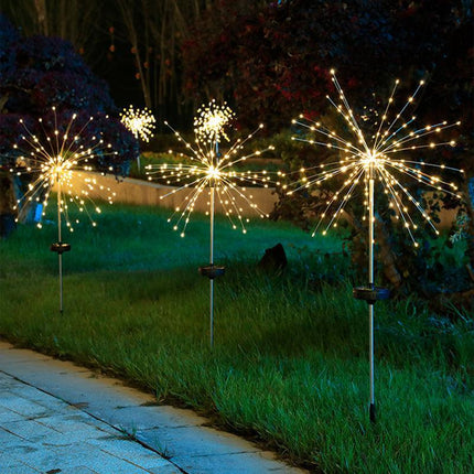 2X Fireworks LED Fairy String Lights Starburst Solar Xmas Garden Night Lamp AU - Aimall