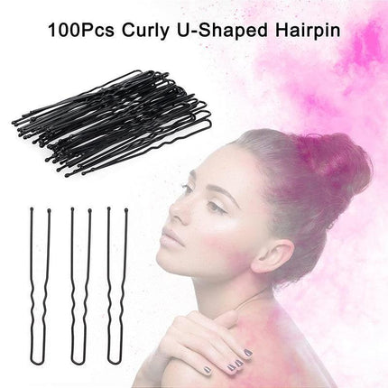 100Pcs 5cm U Shape Hair Pins Bobby Clip Style Bun Tool Womens Girls Accessory - Aimall