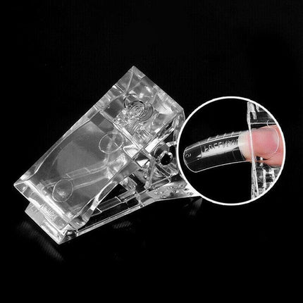 5-50PCS Nail Tips Clip Clamps for Poly Gel Quick Building Extension Builder Tool - Aimall