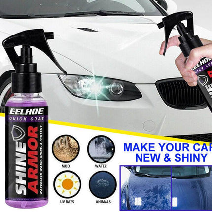 Shine Armor Fortify Quick Coat Ceramic Coating 3 in 1 Hydrophobic Car Wax 120mL - Aimall
