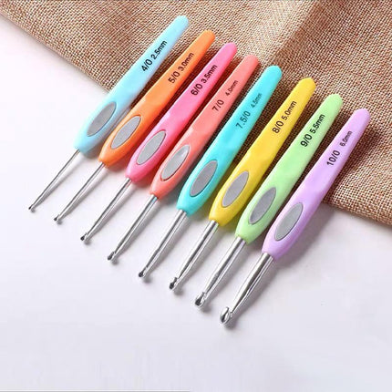 8x RSI Sewing Tool Crochet Hooks Kit Yarn Knitting Needles Ergonomic Grip Set AU - Aimall