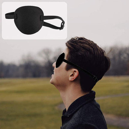 1/2/3/4/5PCS Eye Patch Shade Concave Washable Soft Adjustable Strap Black AU - Aimall