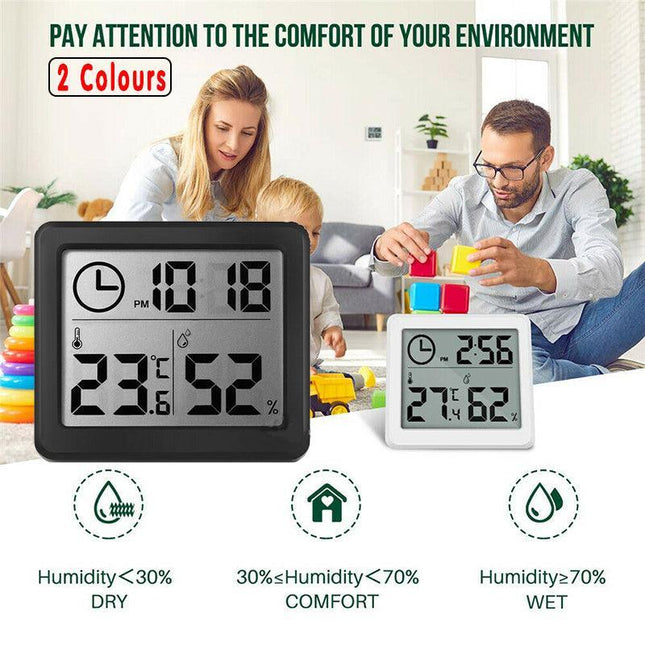 2021 Digital Thermometer Humidity Meter Room Temperature Indoor LCD Hygrometer - Aimall