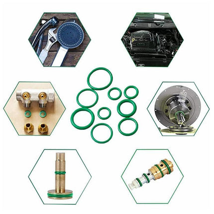 270 Pcs Air Conditioning O Ring Assortment Kit Green Air Con 18 Sizes Oring Gas - Aimall