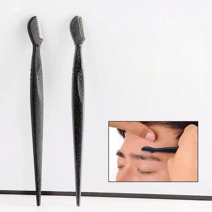 3PCS Eyebrow Razor Set Trimmer Shaver Scissors spooley Dermaplaning Tweezers AU - Aimall