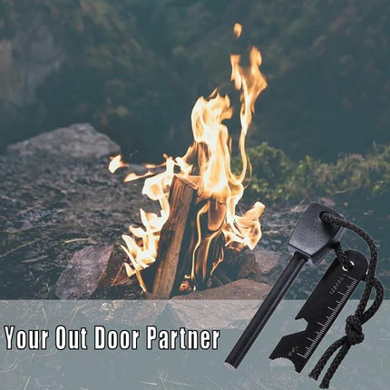 Magnesium Flint Rod Stone Fire Starter Lighter Emergency Survival Camping Hiking - Aimall