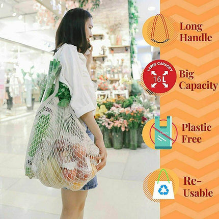 Mesh Net Turtle Bag String Shopping Bag Reusable Fruit Storage Handbag Totes AU - Aimall