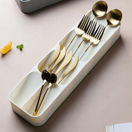 Cutlery Organiser Spoon Tray Insert Utensil Divider Organizer Kitchen Drawer AU - Aimall