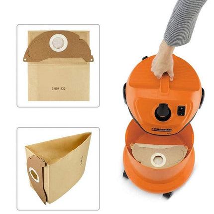 10PCS Vacuum Cleaner Bags For Karcher 6.904-322.0 WD2 MV2 WD2.200 A2004 A2054 AU - Aimall