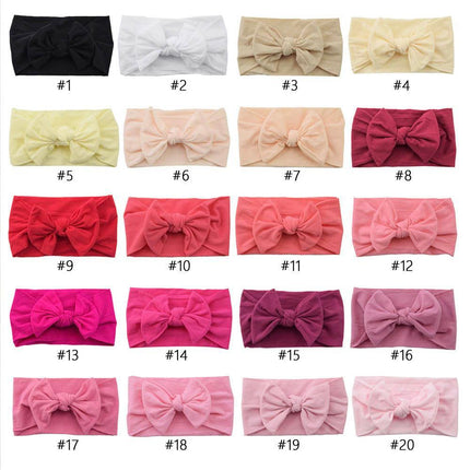 Baby Bow Headband Girl Infant Toddler Newborn Soft Knot Turban Hair Head Wrap AU - Aimall