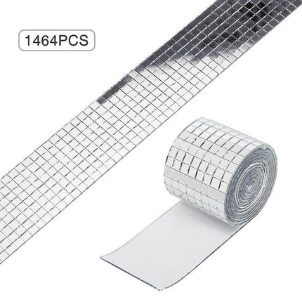 DIY Mini Mosaic Tiles Self-Adhesive Square Mirror Glass Wall Sticker Decors AU - Aimall