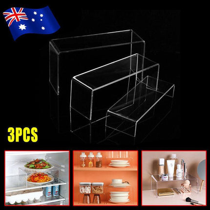 3Pcs Transparent Acrylic Shoes Display Stand Jewellery Rack Organiser AU Stock - Aimall