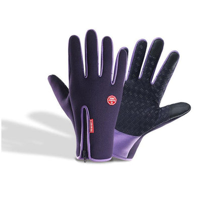 Bike Cycling Gloves Touch Waterproof Full Finger Winter Fitness Delivery Warehou - Aimall