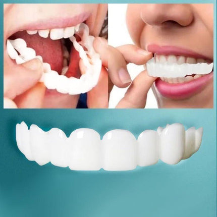 Snap On Bottom /Upper Lower False Teeth Dental Veneers Dentures Fake Tooth Smile - Aimall