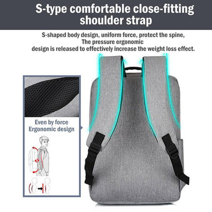 Men Women Canvas Waterproof Backpack Bag School Travel Laptop Bag Business Bag - Aimall
