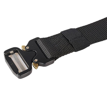 Mens Canvas Outdoor Tactical Belt Heavy Duty Army Waist Web Waistband Strap Hot - Aimall