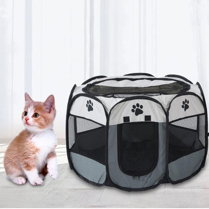 8 Panel Pet Tent Playpen Dog Cat Play Pen Bags Kennel Portable Puppy Crate AU - Aimall