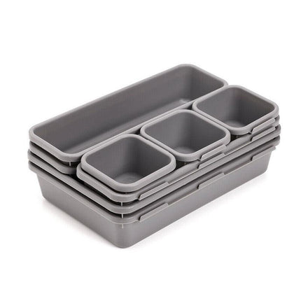 8pcs/set Drawer Desk Draw Cutlery Storage Tray Office/Home Kitchen Organizer Box - Aimall