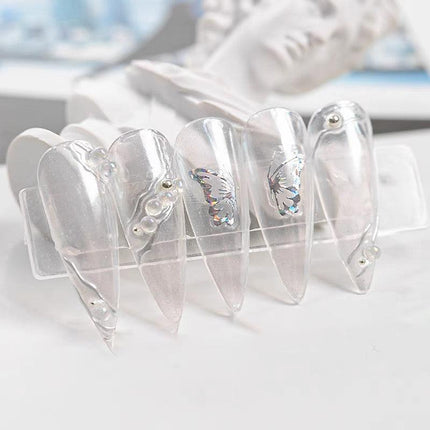 3D Nail Butterfly Design Sticker Decor Decal Holographic Laser Nail Art Sticker - Aimall