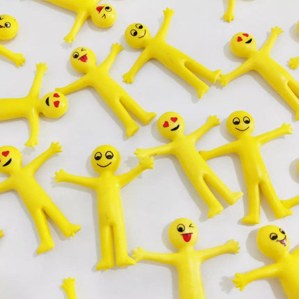 Stretchy Toys Smile Face Man Kids Birthday Party Decompression Anti Stress 12PCS - Aimall