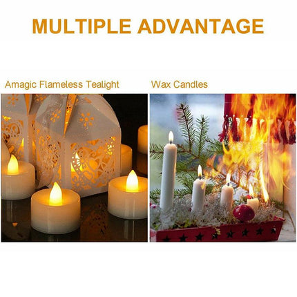 24Pcs Led Tea Light Tealight Flameless Candles Wedding Party Decor Battery Au - Aimall