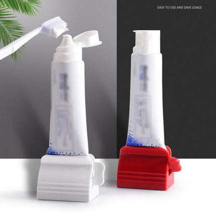 Large Bathroom Toothpaste Squeezer Tube Easy Stand Dispenser Rolling Holder Seat - Aimall
