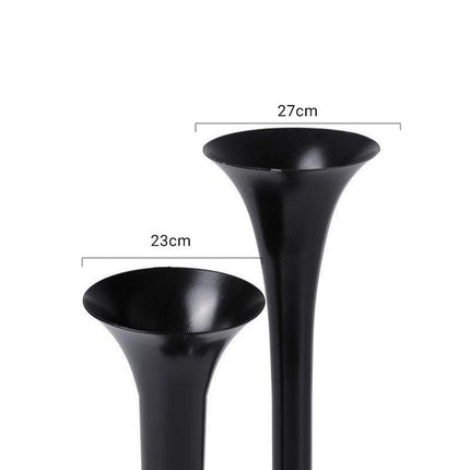 12/24V 600db Car Boat Truck Lorry Super Loud 2 Trumpet Air Horn Black AU Stock - Aimall