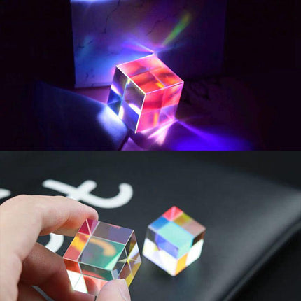 CMY Optical Glass Defective Cube Prism Cross Dichroic RGB Dispersion Six-Sided U - Aimall