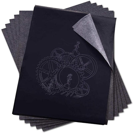 100x Sheets Carbon Paper Transfer Copy Graphite Tracing A4 Wood Canvas Art Black - Aimall