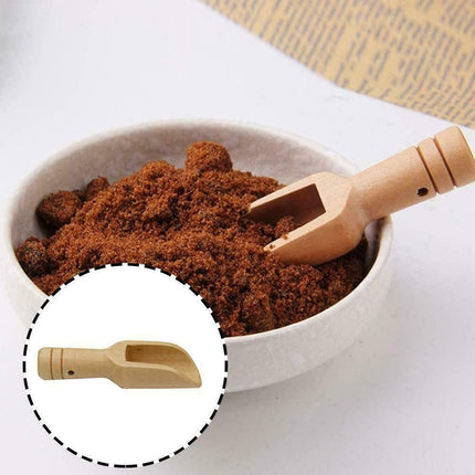 1/2/4/10 PCS Wooden Small Little Mini Scoop Salt Sugar Coffee Spoon Kitchen Tool - Aimall