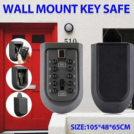1X Outdoor Wall Mount Spare Key Safe Box Lock Holder Water Weather Proof New AU - Aimall