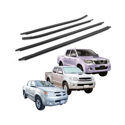 05-15 Fit Toyota Hilux Double Cab Window Glass Seals Rubber Window Weather Strip - Aimall