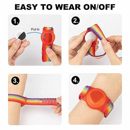For Apple AirTag Case Protective Cover Wristband Nylon Air Tag Band Anti-lost AU - Aimall