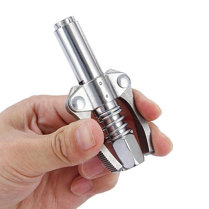 Grease Tool Coupler Heavy-Duty Quick Lock Double Handle Leak-Free Grease Gun HG - Aimall