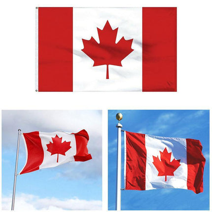 Large Canadian Canada Flag CAN Heavy Duty Outdoor 90 X 150 CM - 3ft x 5ft AU - Aimall