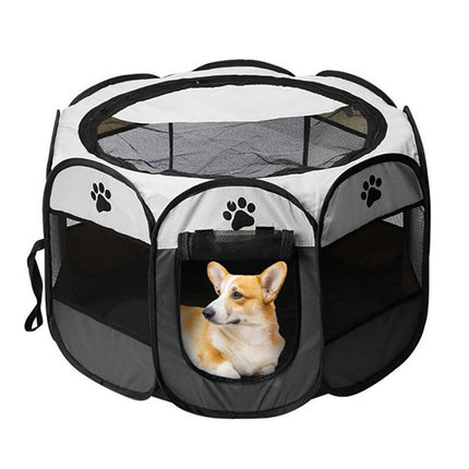 8 Panel Pet Tent Playpen Dog Cat Play Pen Bags Kennel Portable Puppy Crate AU - Aimall