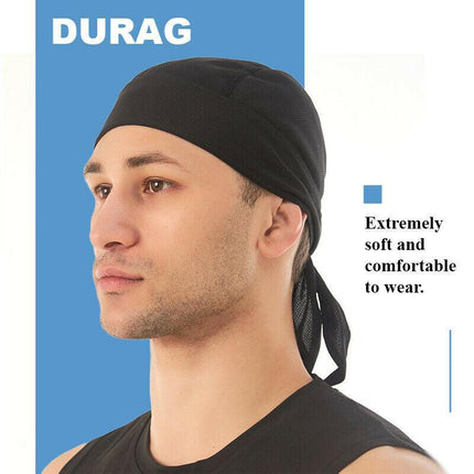 Durag Bandanna Cap Cycling Head Wraps Skull Cap Scarves Caps Motorcycle Sports - Aimall