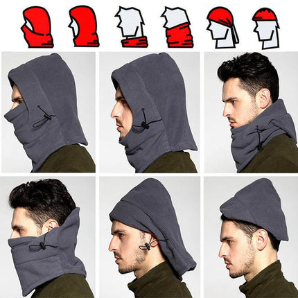 THERMAL FLEECE BALACLAVA Ski Snowboard Motorbike Face Mask Hood Hat Beanie Warm - Aimall