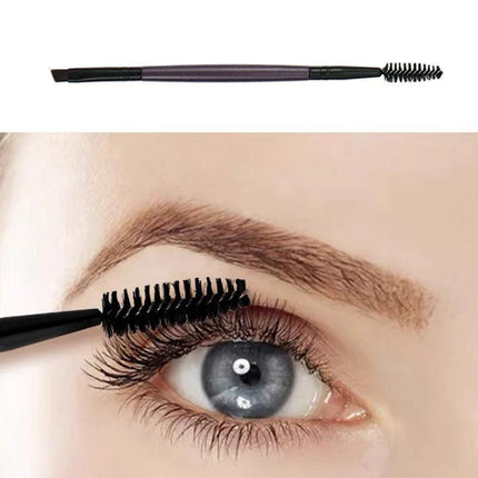 Eyebrow Brush Dual-ended Duo Brow Eyeliner Angled Cut Spoolie Brush Makeup Tools - Aimall