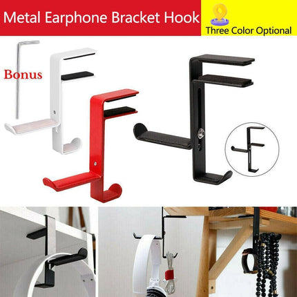 Metal Earphone Headset Desks Display Stand Hanger Holder Headphone Bracket Hook - Aimall
