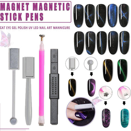 Nail Art Cat Eye Magnet Stick For UV Cat Eye Gel Polish Magnetic Sticks Manicure - Aimall