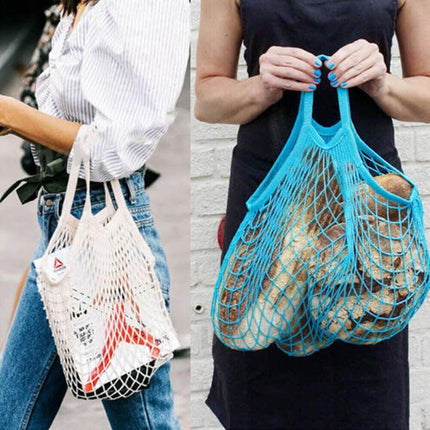 Mesh Net Turtle Bag String Shopping Bag Reusable Fruit Storage Handbag Totes AU - Aimall