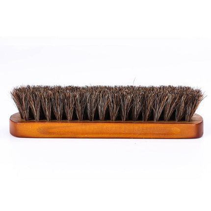 2X Horsehair Shoe Brush Wood Handle Leather Boots Daubers Applicators Cleaning - Aimall