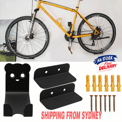 Bike Rack Pedal Hook Wall Mount Hanger Wheel Holder Display Storage Brackets MTB - Aimall