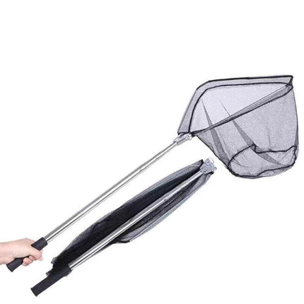 Fishing Net Landing Mesh Fish Catch Tool Telescopic Pole Folding Foldable Handle - Aimall