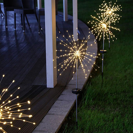 2X Fireworks LED Fairy String Lights Starburst Solar Xmas Garden Night Lamp AU - Aimall