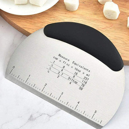 Dough Scraper Stainless Steel Bake Cake Slicer Pastry Cutter Multipurpose Bench - Aimall