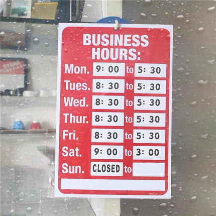 Business Hours Open Close Sign Clock Office Business Shop Door Restaurant Window - Aimall